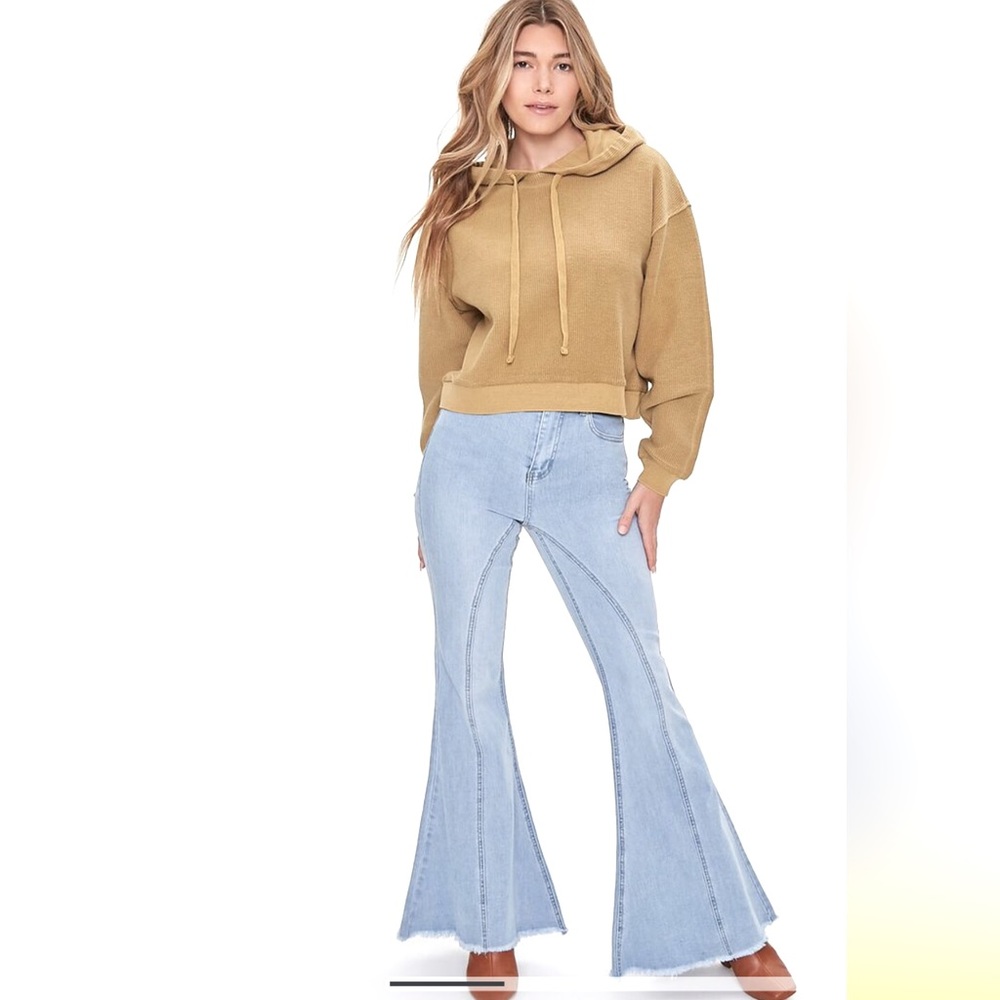 Forever 21 High rise, slim fit, flare leg jeans